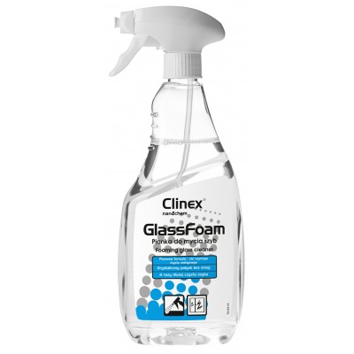 CLINEX Glass Foam, 650 ml, cu pulverizator, spuma pentru curatare geamuri